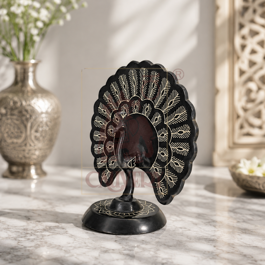 Bidri Peacock Big