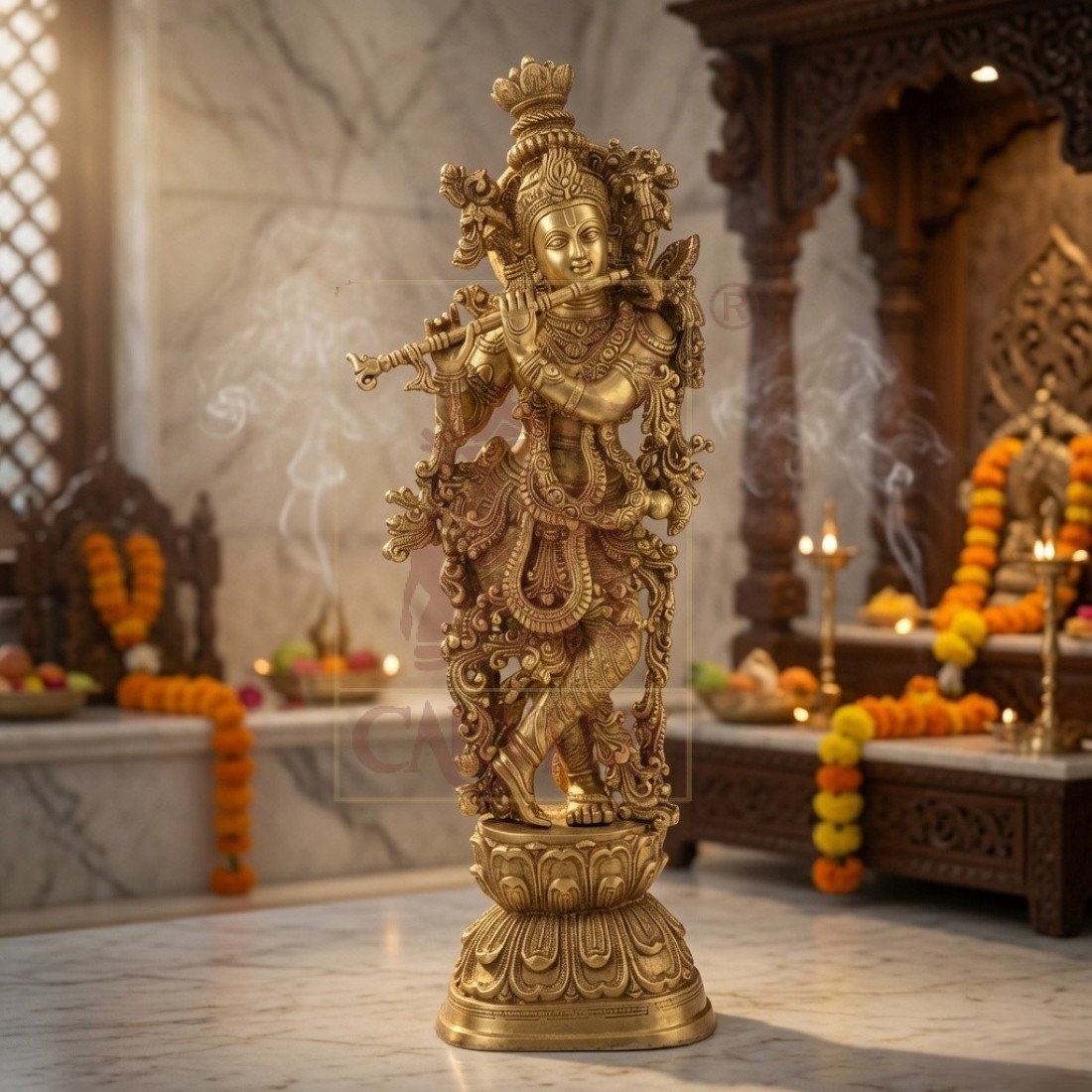 Brass Krishna Standing 29