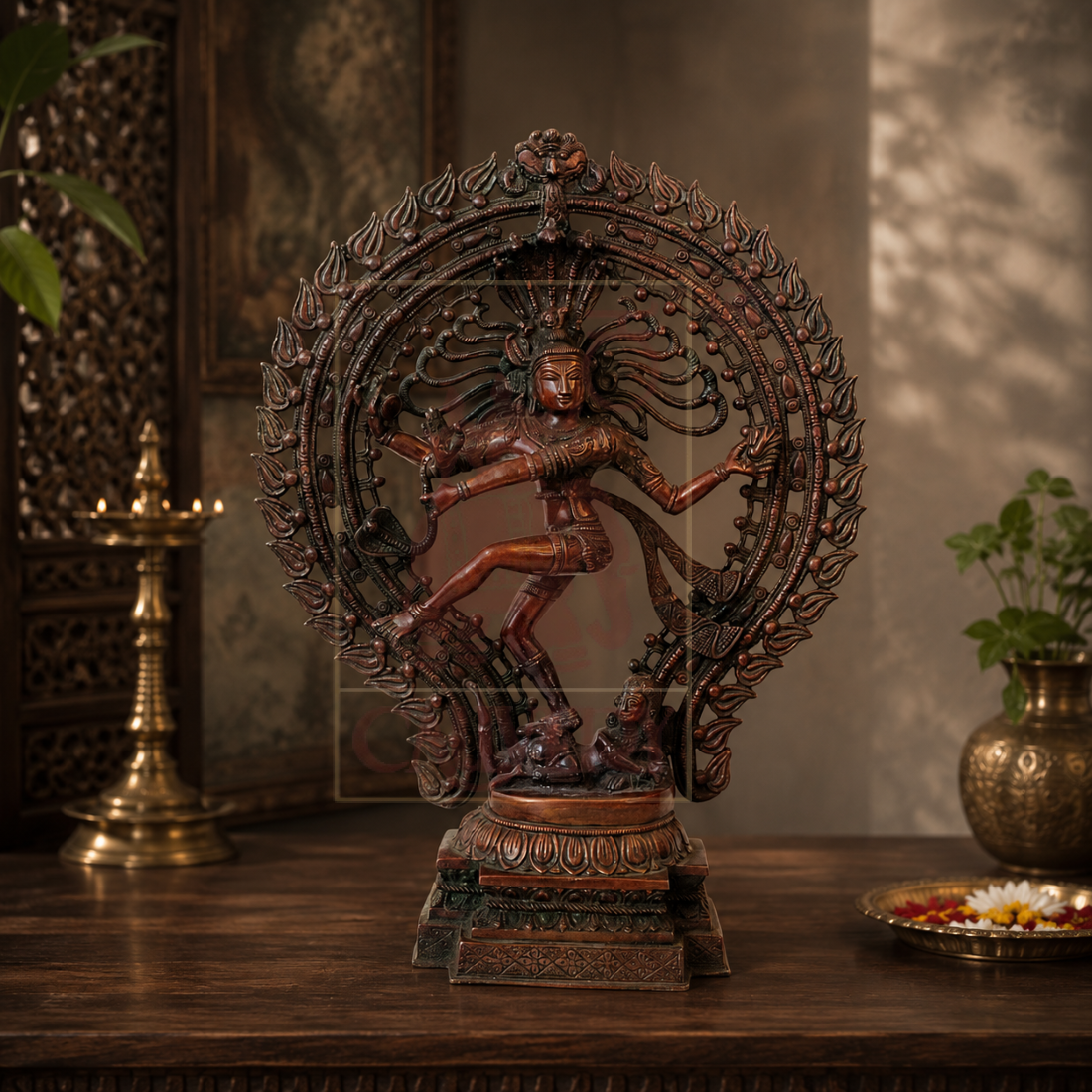 Brass Nataraj Double Ring 28
