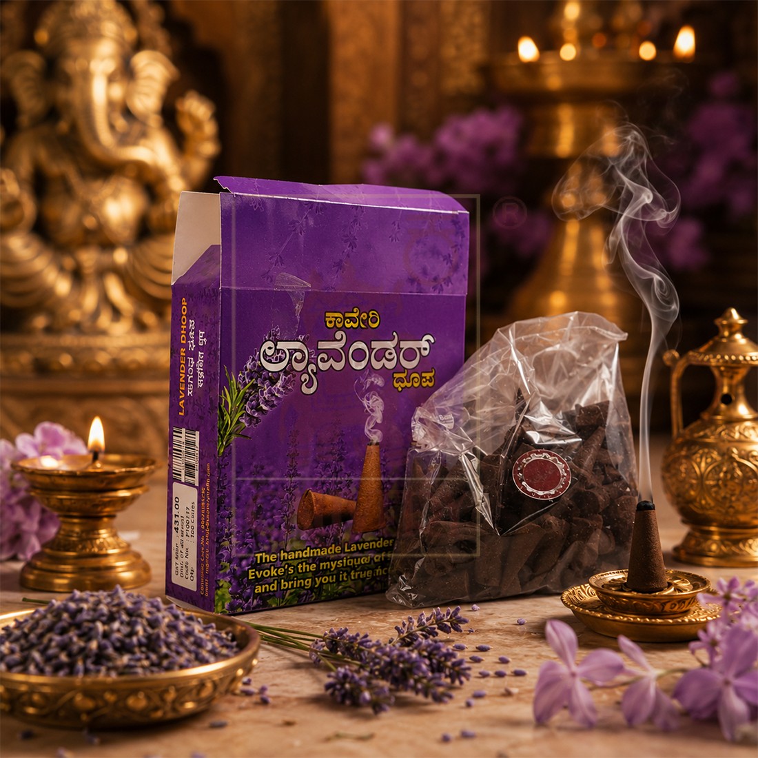 Lavender Dhoop Cones (100 Nos.)