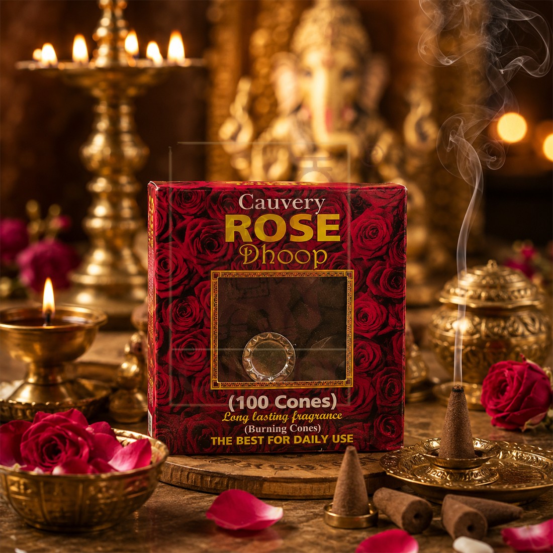 Rose Dhoop Cones (100 Nos.)