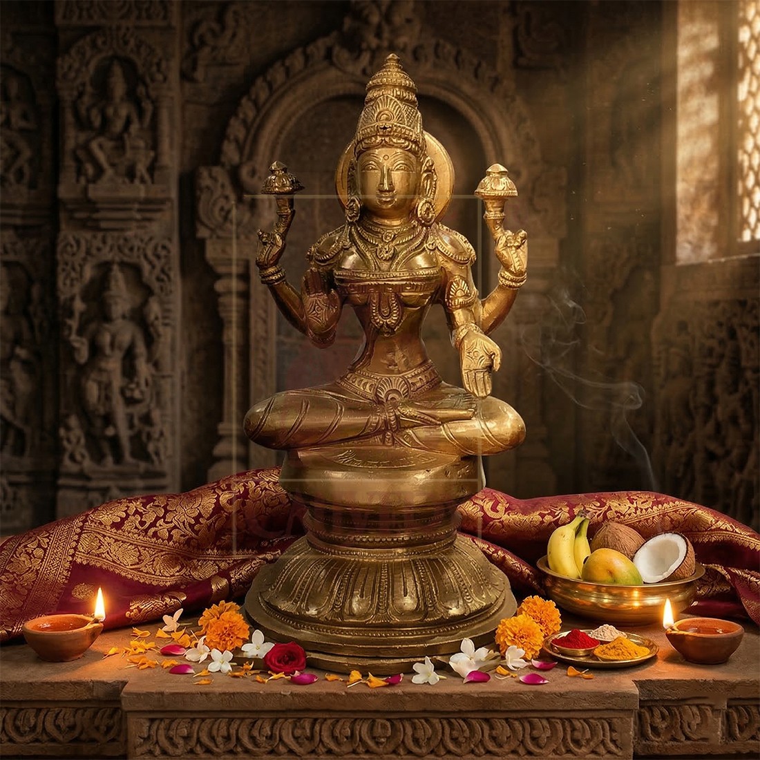 Bronze Saraswathi 10"