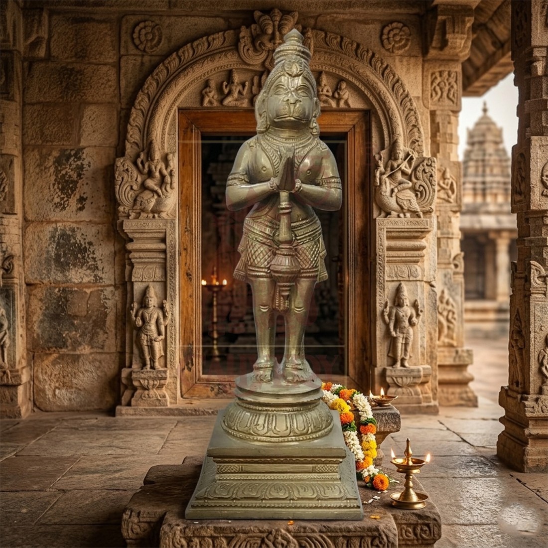 Bronze Standing Hanuman 10"