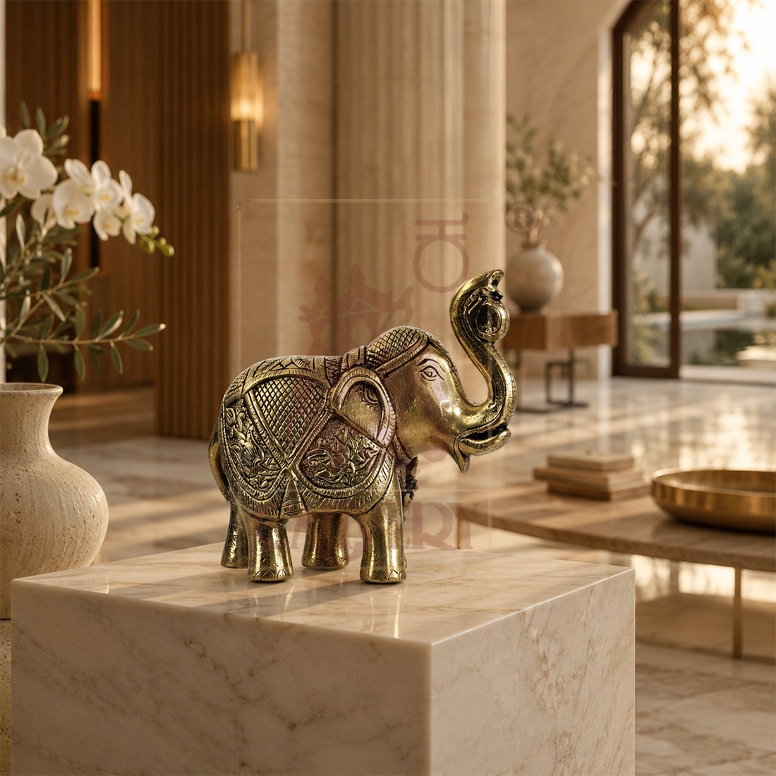 Brass Elephant Set 6.5