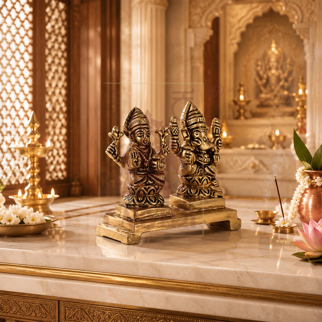 Brass Lakshmi Ganesha Set 