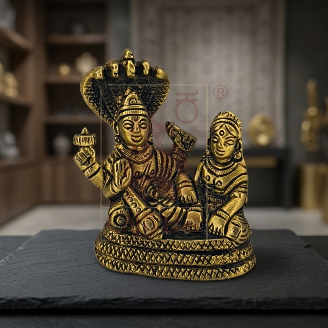 Brass Vishnu Lakshmi 3