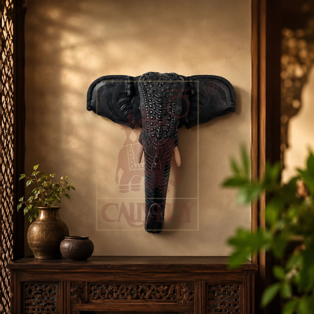 OW Carved Ele Head 24