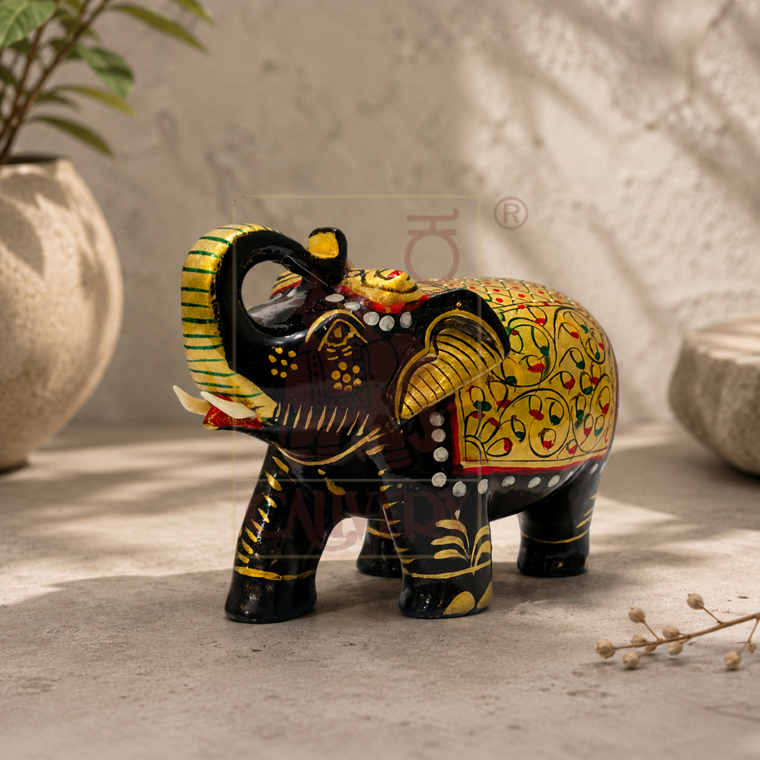 Elephant Painting Trunk Up 3