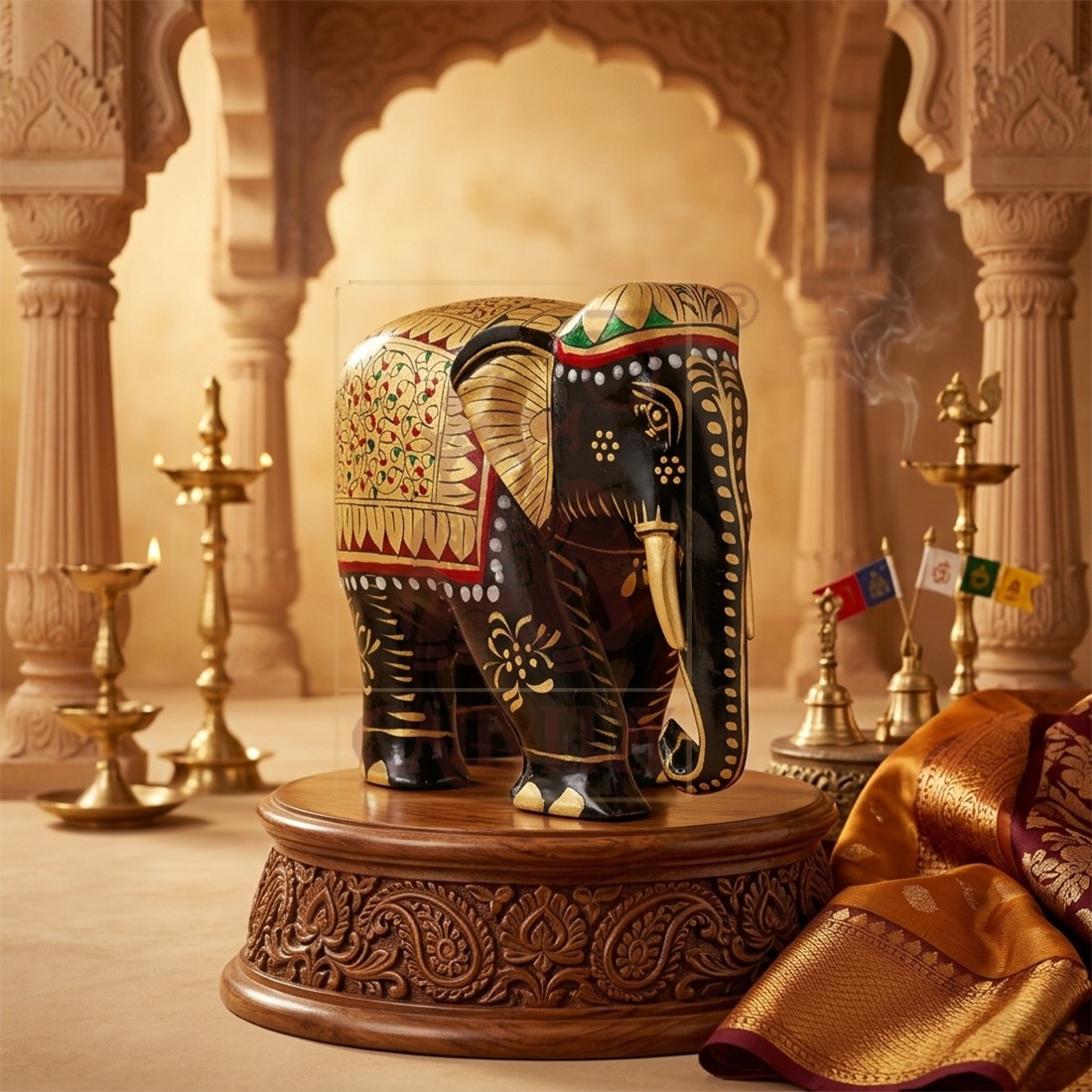 Elephant Painted Trunk Down 5