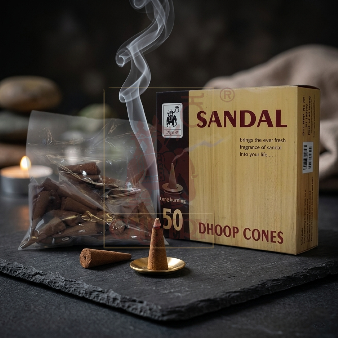 Sandal Dhoop Cones (50 Nos.)