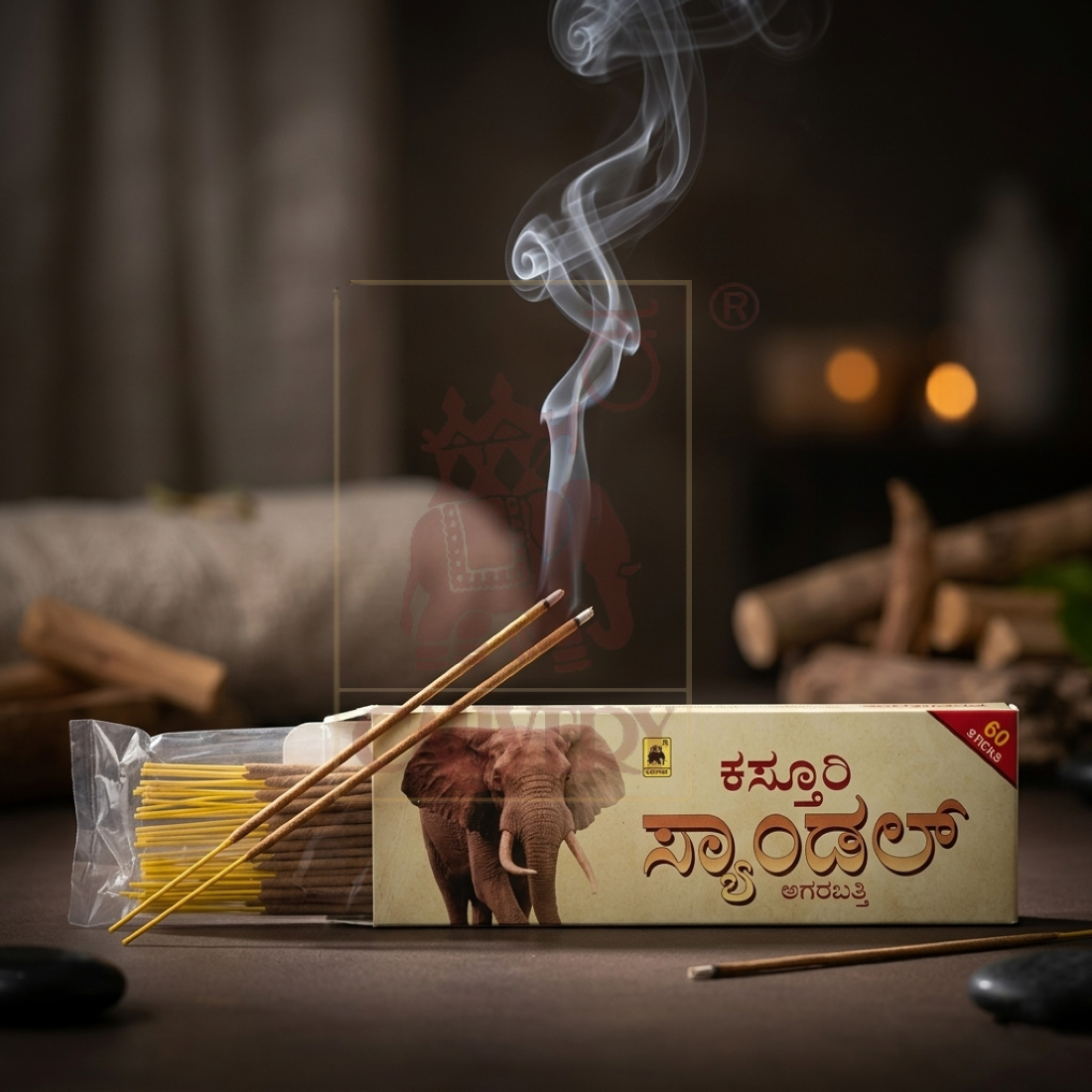 Kasturi Sandal Agarbathi (60 Sticks)