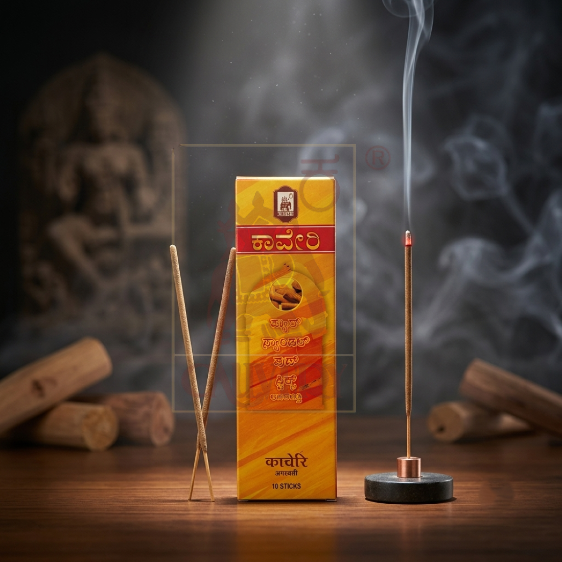 Pure Sandalwood Sticks Agarbathi (10 Sticks)