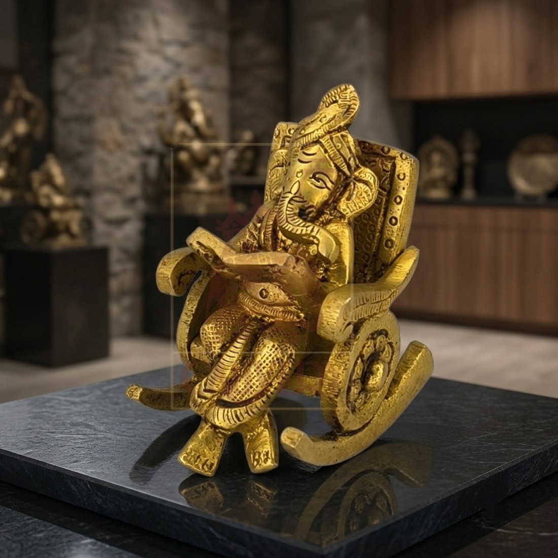 Brass Rocking Chair Ganesh 3