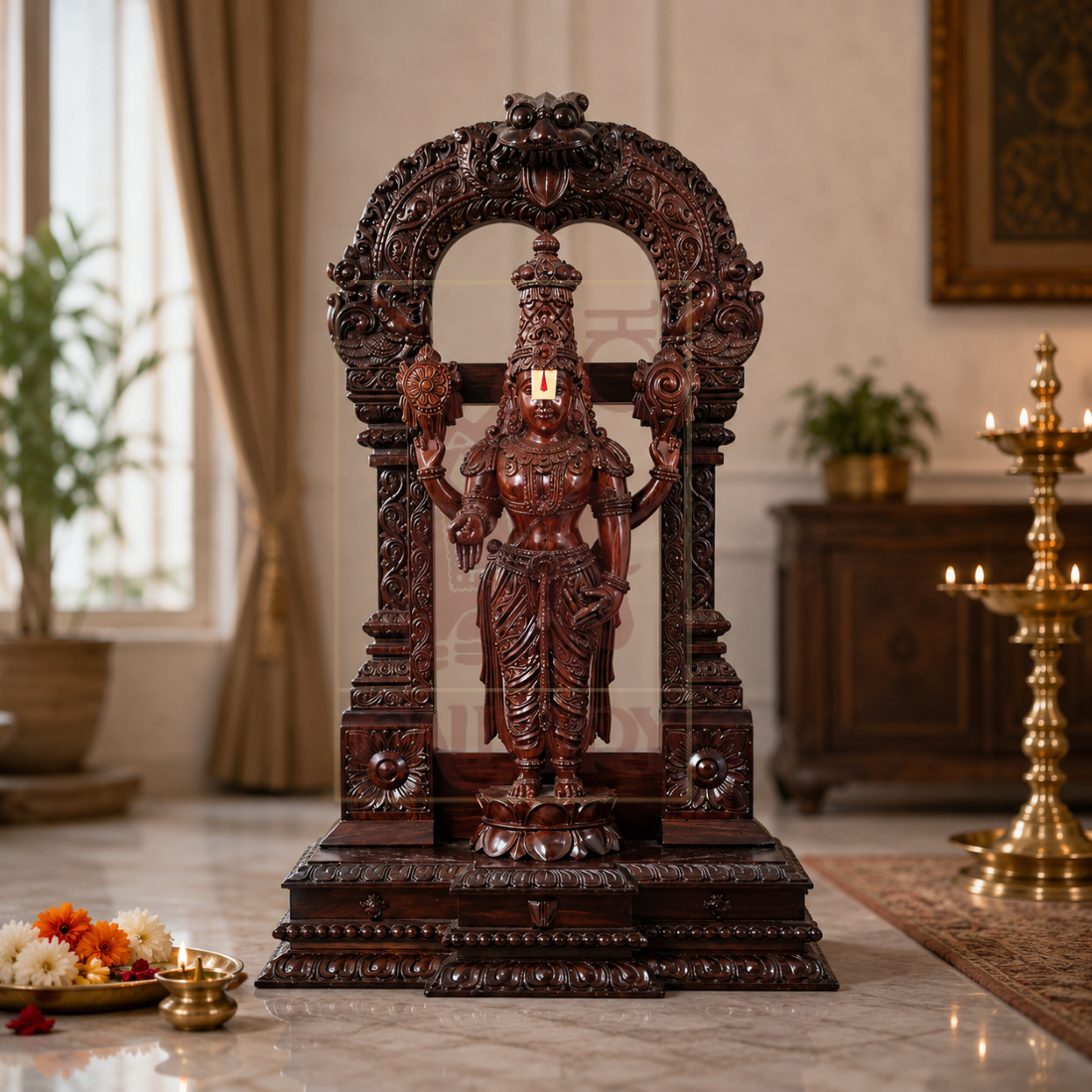 Rosewood Balaji Figure 46"