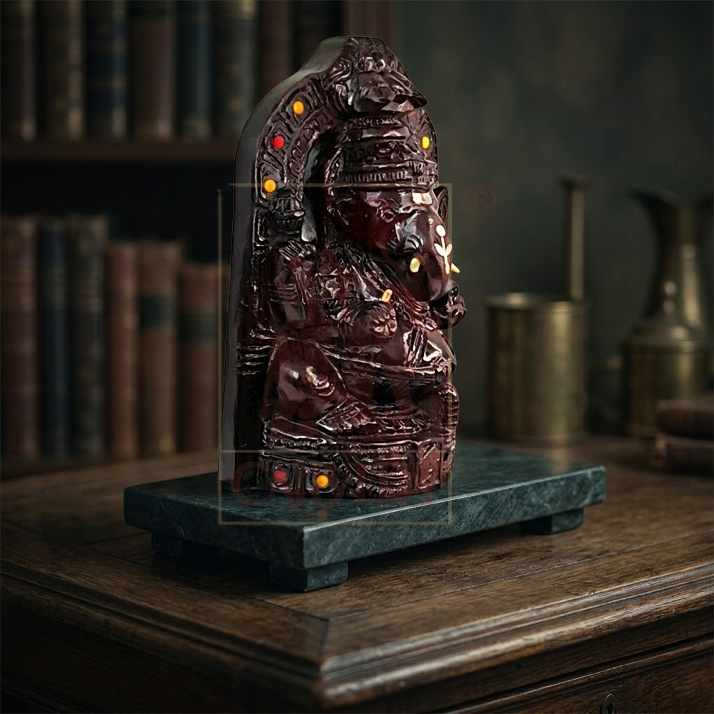 Rosewood Carving Ganesha 10"