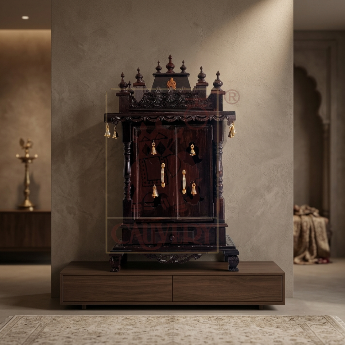 Rosewood Mantapa with Door