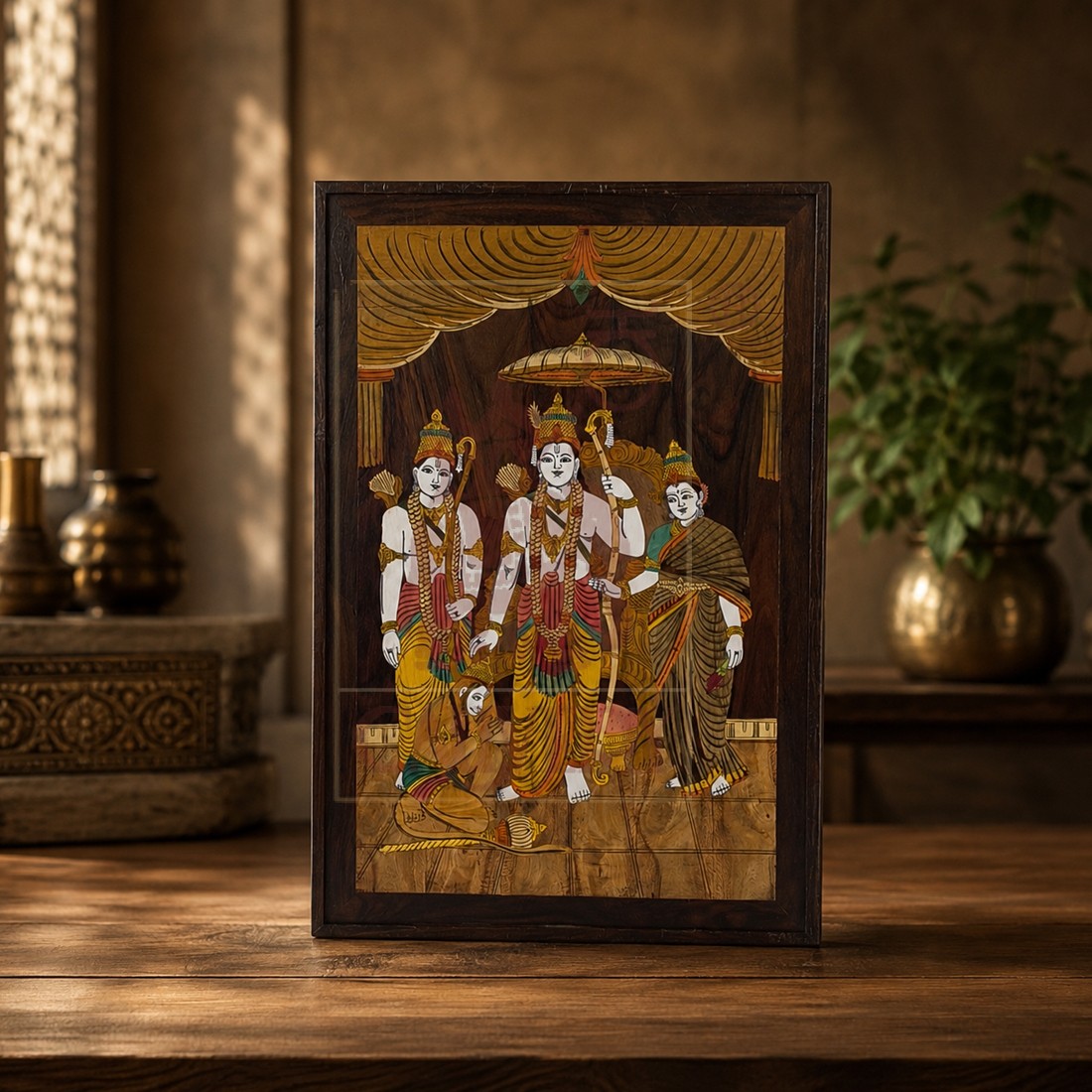 Rosewood Wall Panel - Ram Darbar 24"x36"