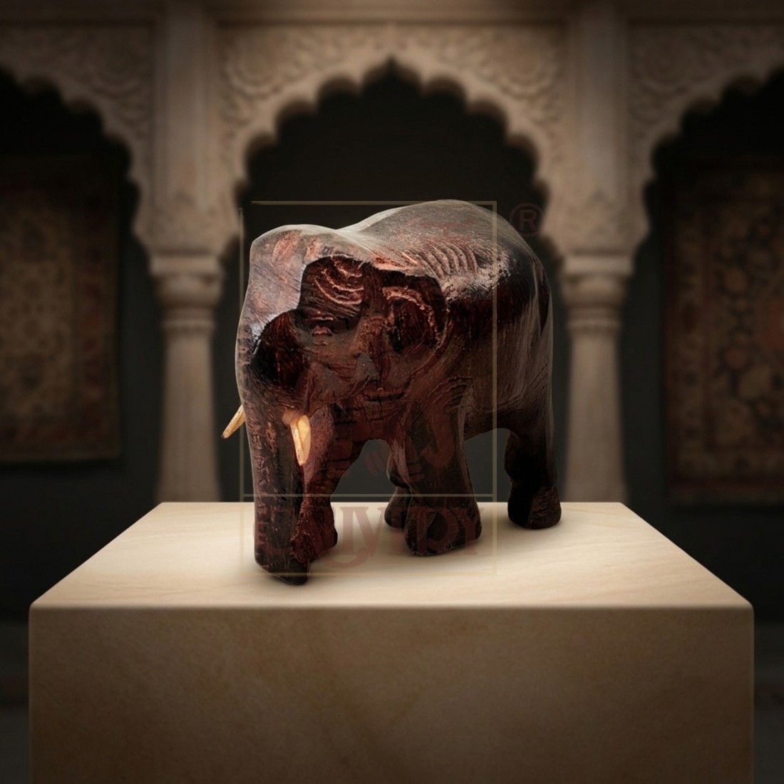 Rosewood Elephant 2"