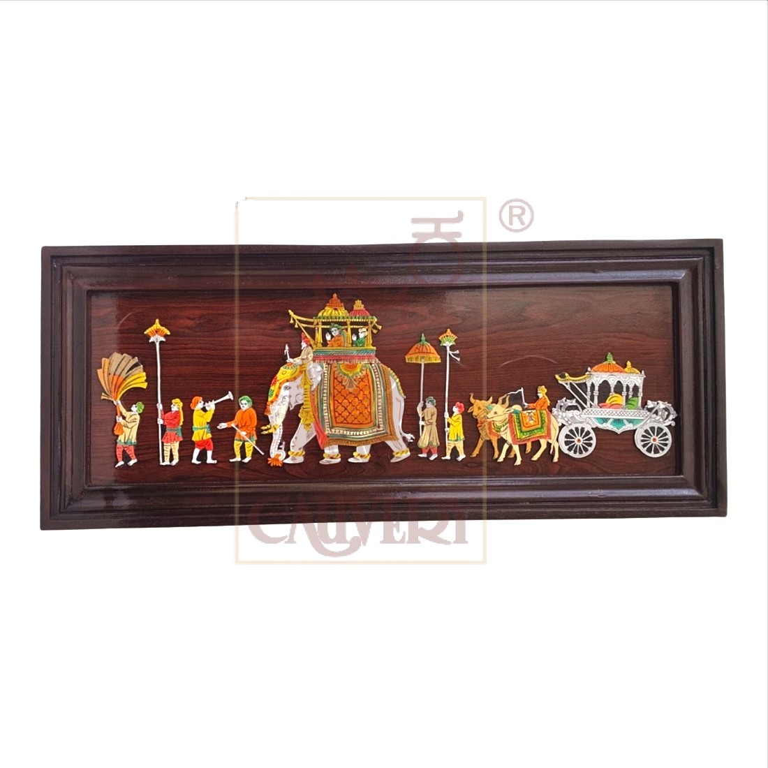 Rosewood Inlay 3D Panel - Mysore Dusshera 12"x30"