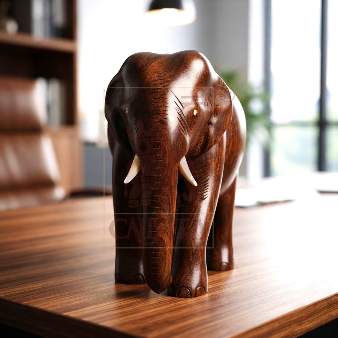 Rosewood Elephant Trunk Down 5"