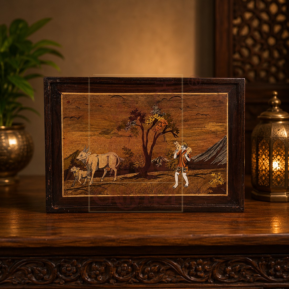 Rosewood Wall Frame - Shepherd 1 (13"x21")