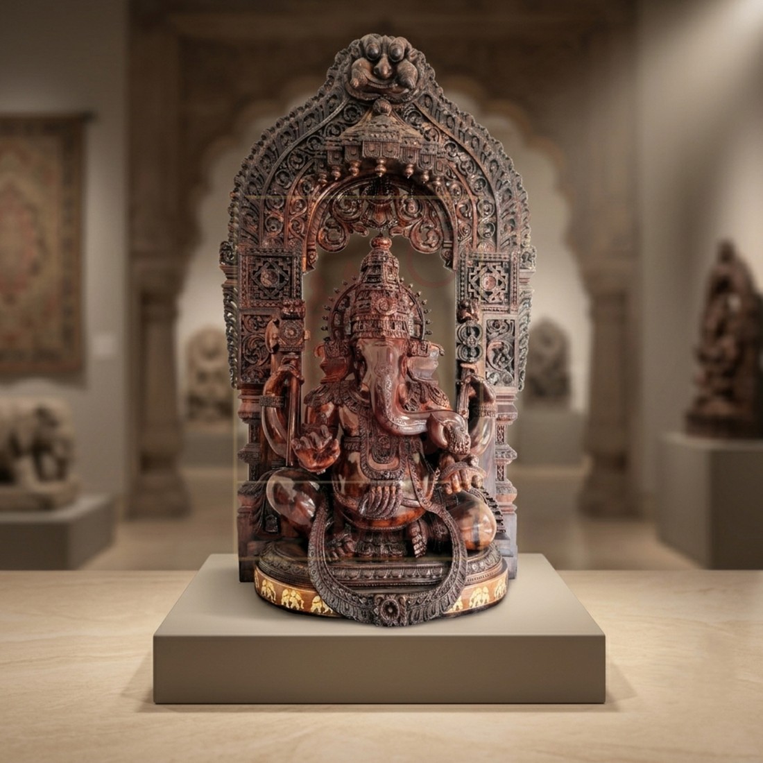 Rosewood Special Carving Ganesha 8 ft