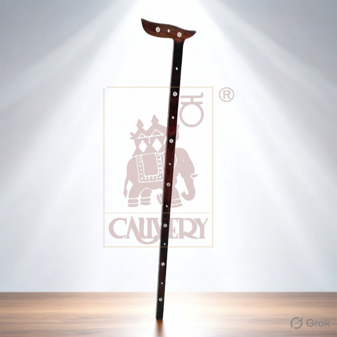 Rosewood Inlay Walking Stick 