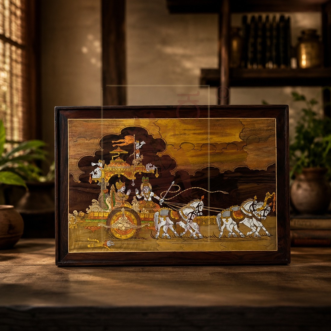 Rosewood Wall Frame - Geethopadesha 2"x3"