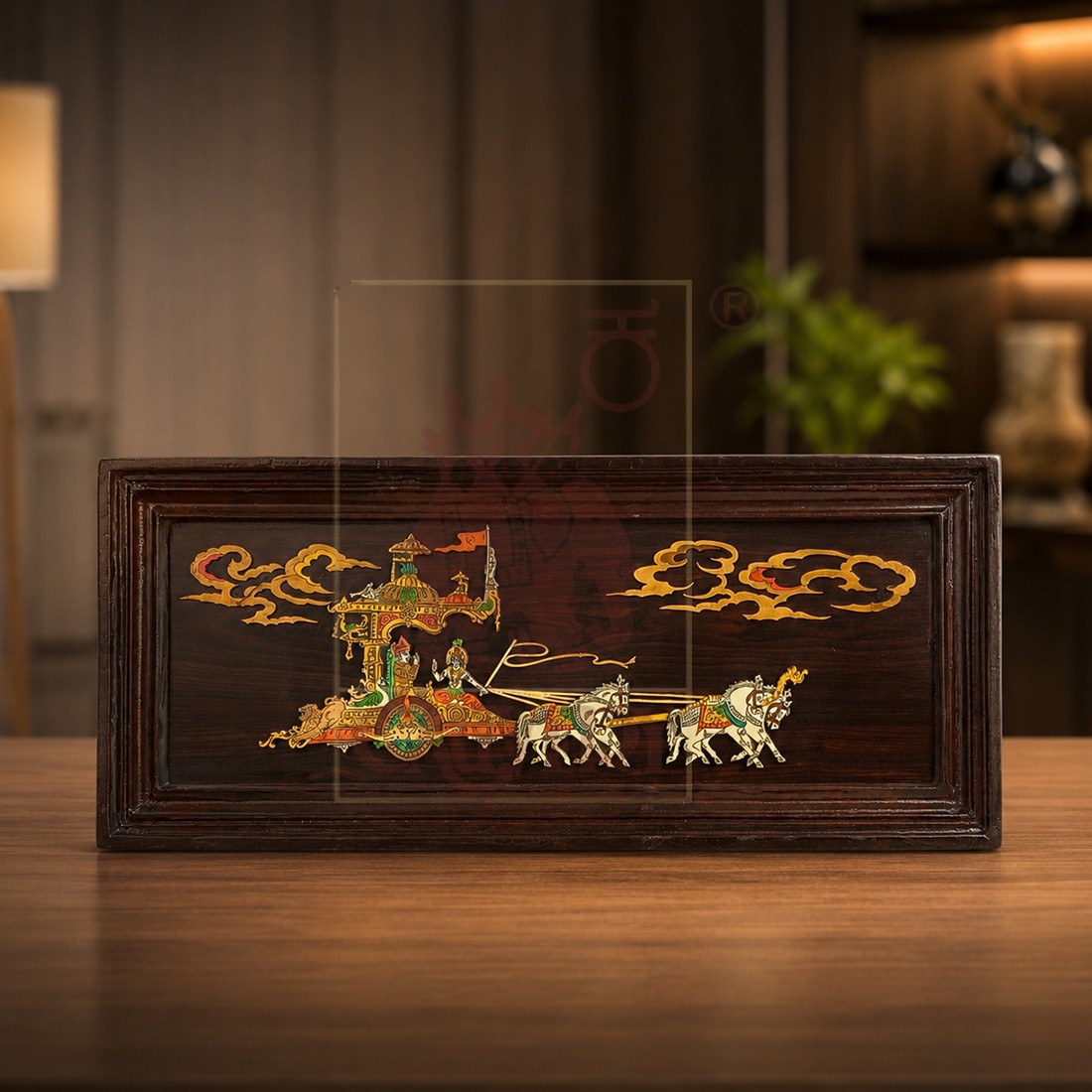 Rosewood Double Beeding Wall Frame Geethopadesha 29"x12"