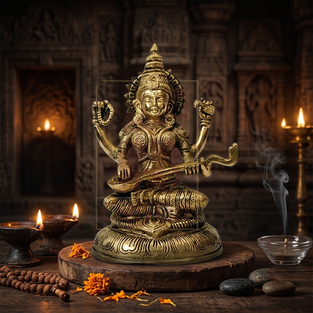 Brass Saraswathi 7