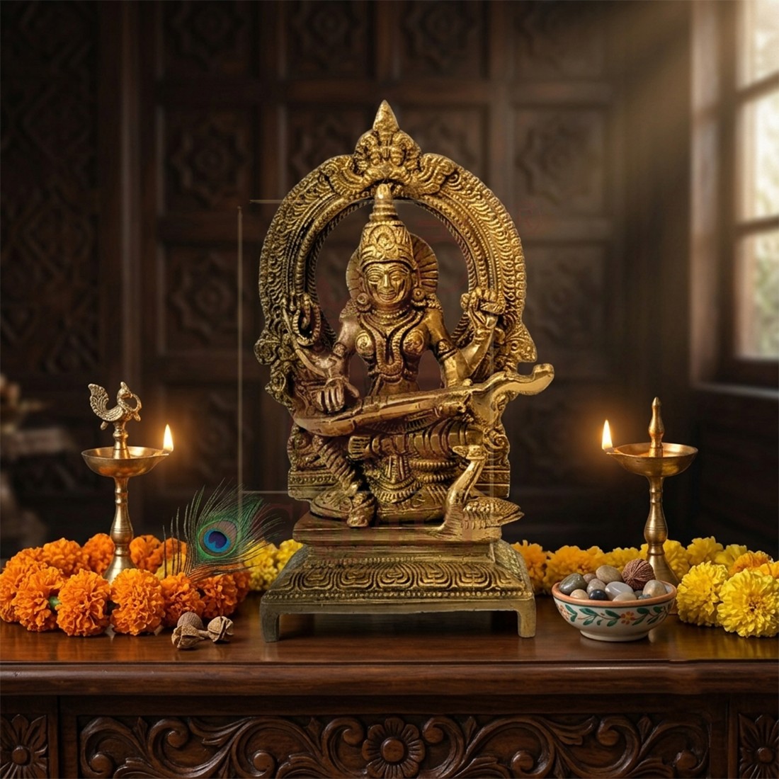 Brass Saraswathi 8
