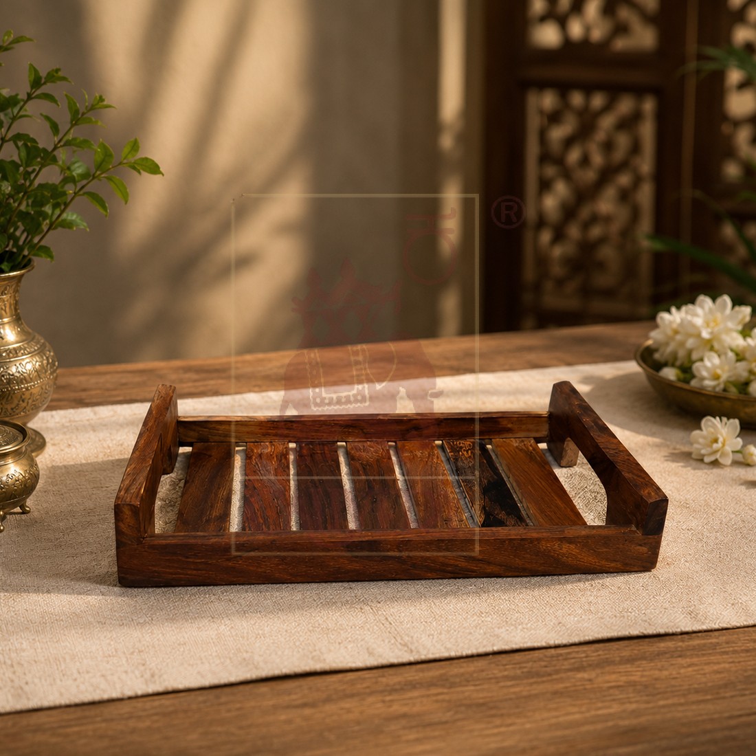 Sheesham Service Tray Small
