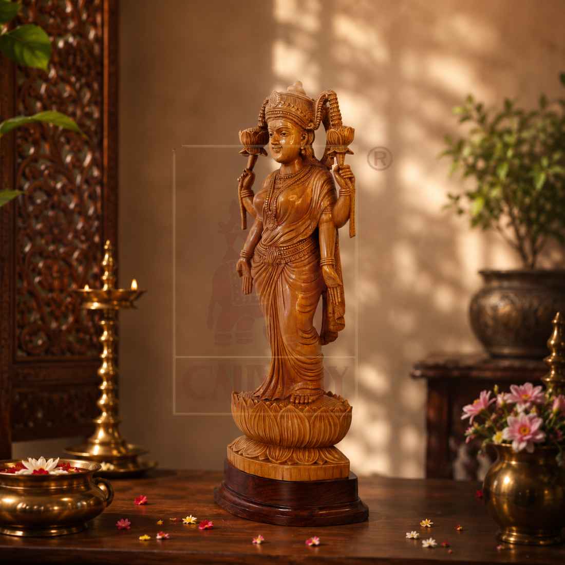 Shivaniwood Standing Lakshmi 24" 