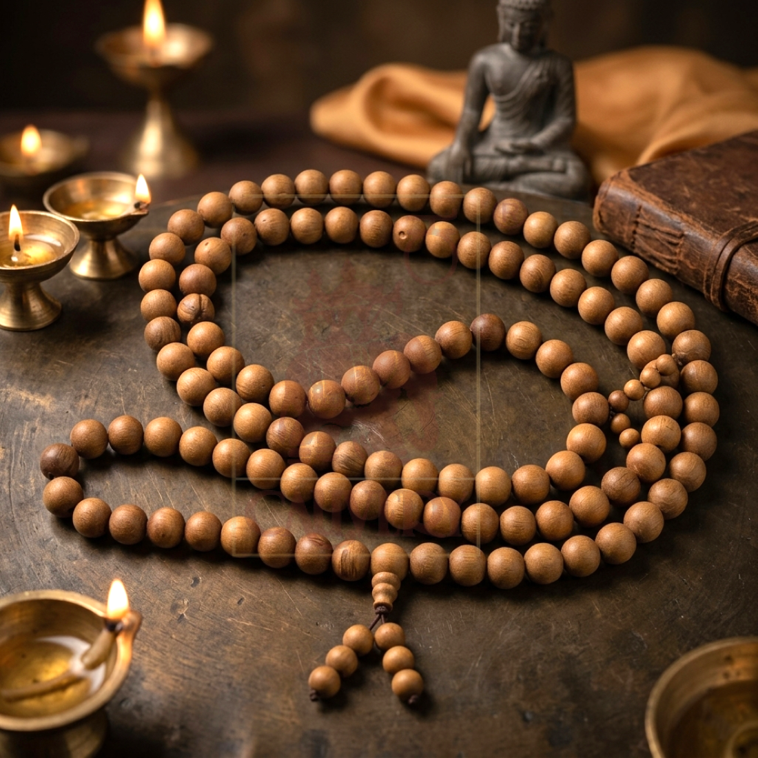 Sandalwood Japamala 8mm (108 Beeds)