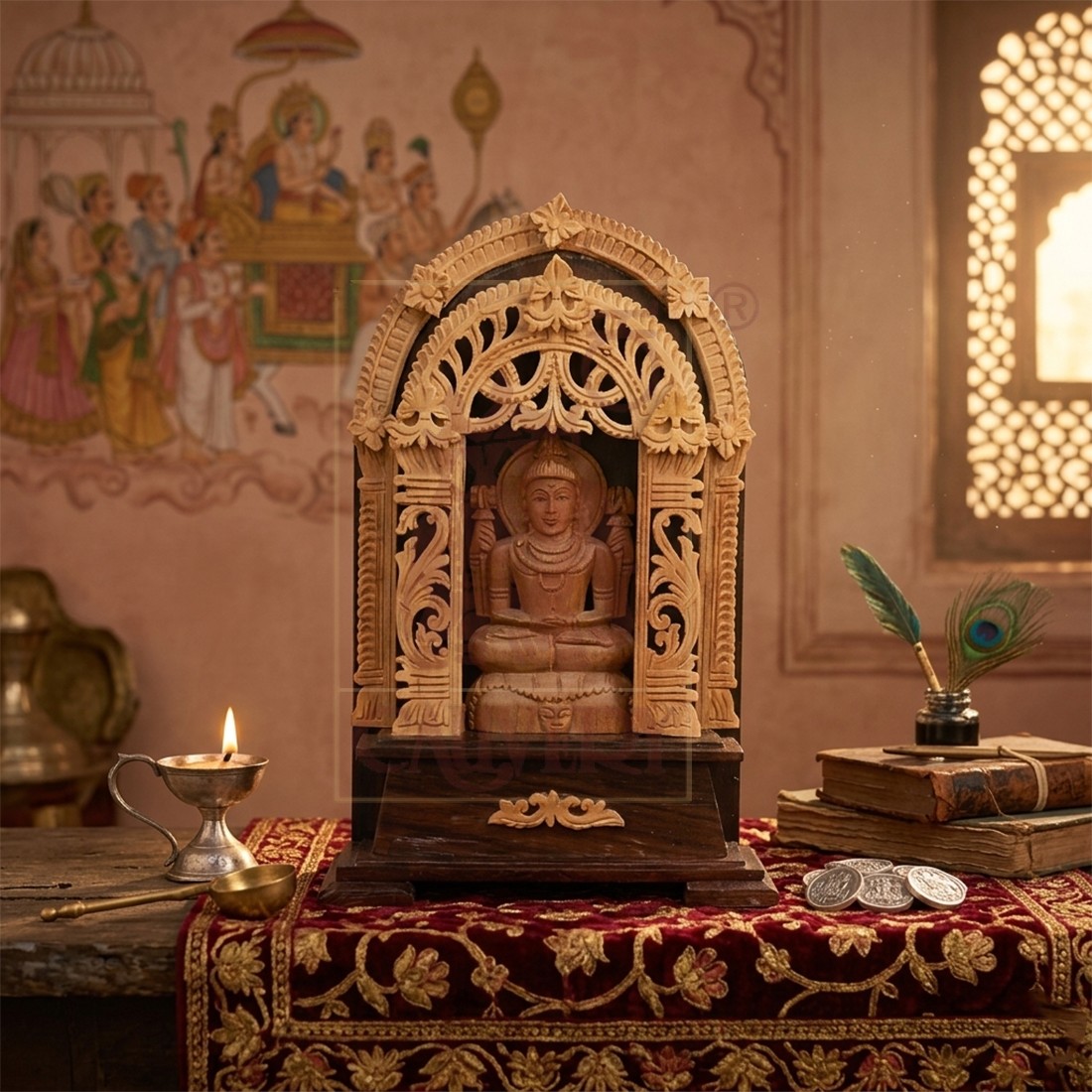 Sandalwood Double Arch Shiva 