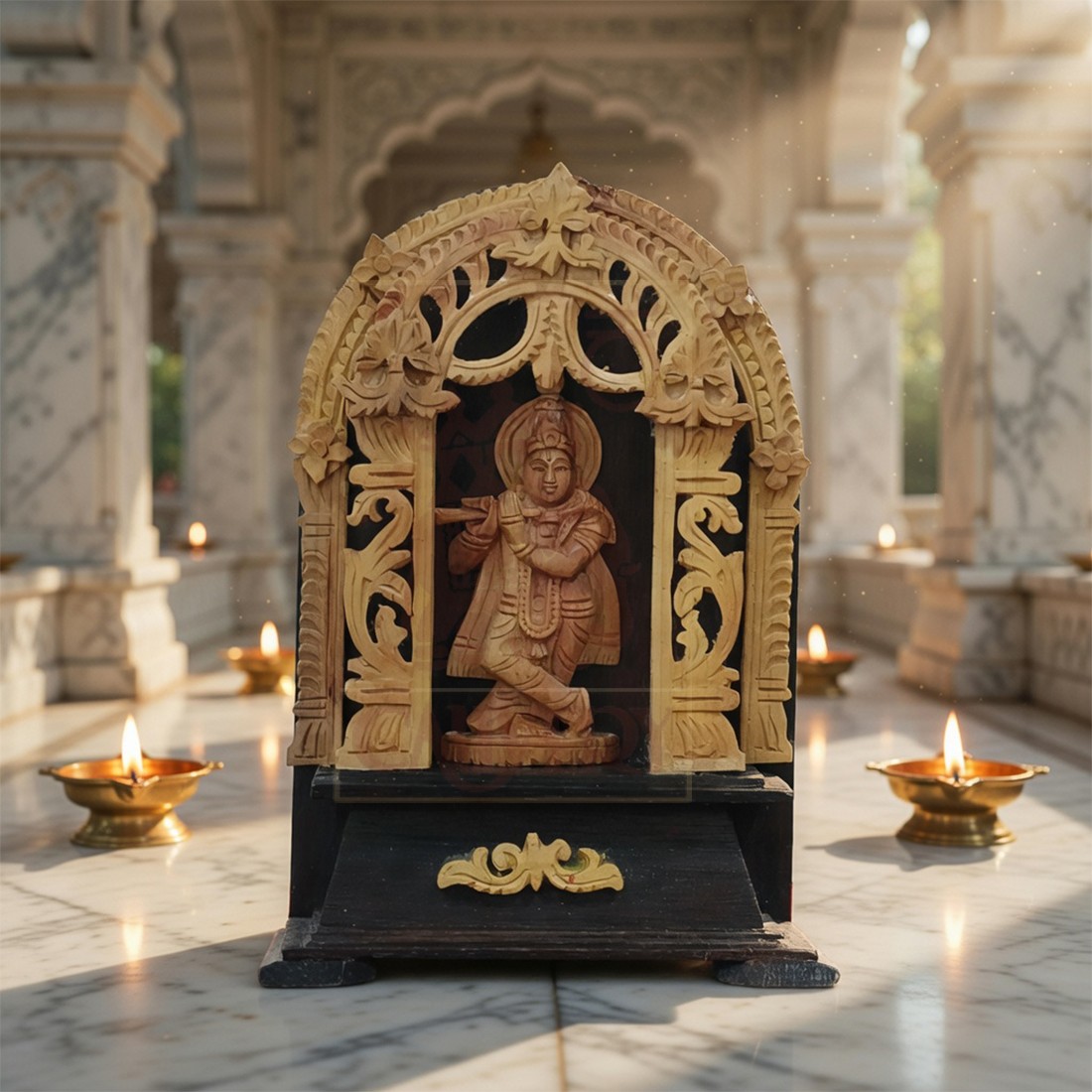 Sandalwood Double Arch Krishna