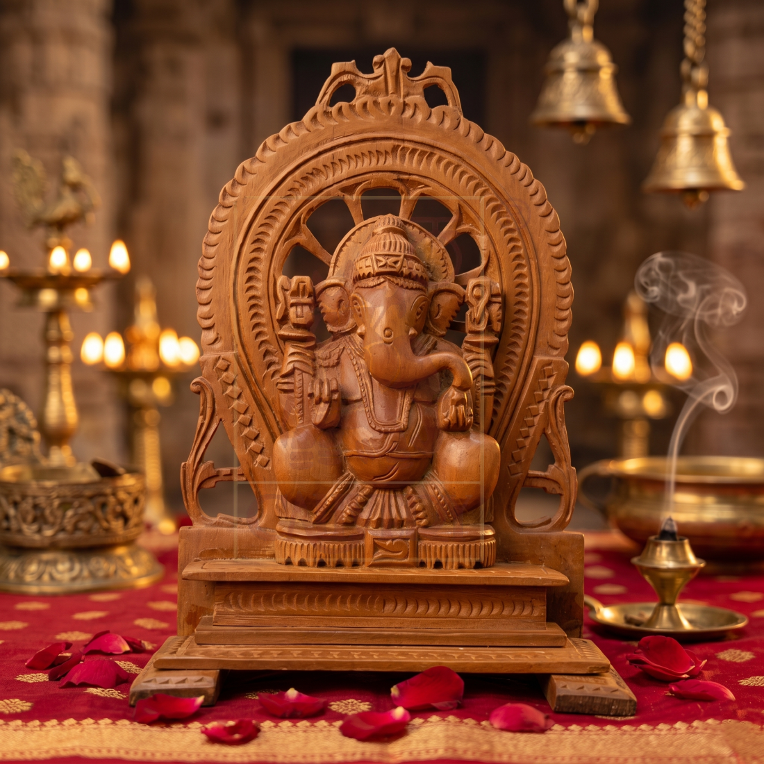 Sandalwood Sitting Ganesha