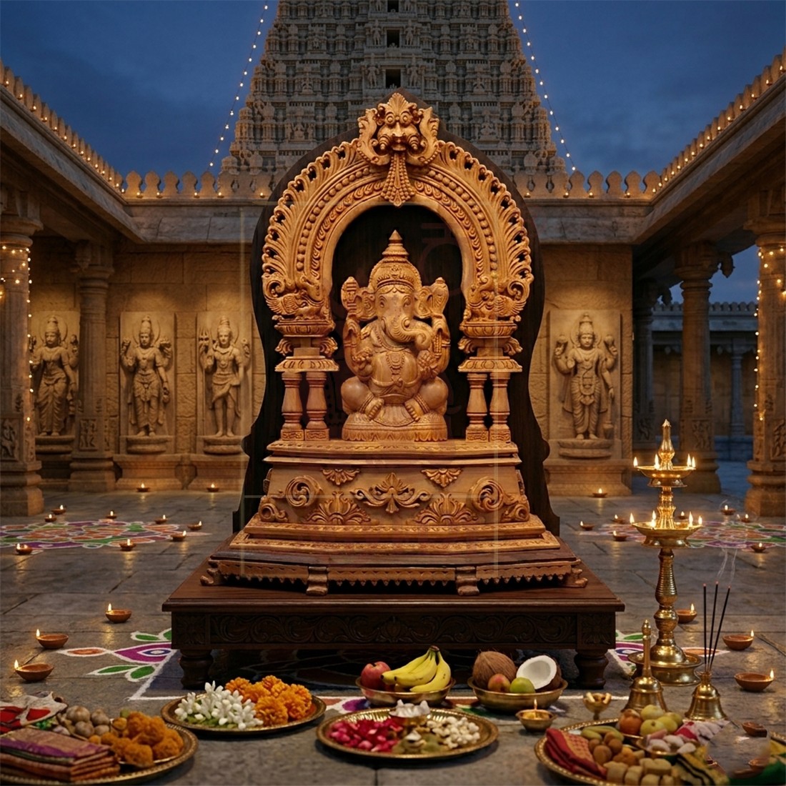 Sandalwood Arch Ganesha Special Work - 001