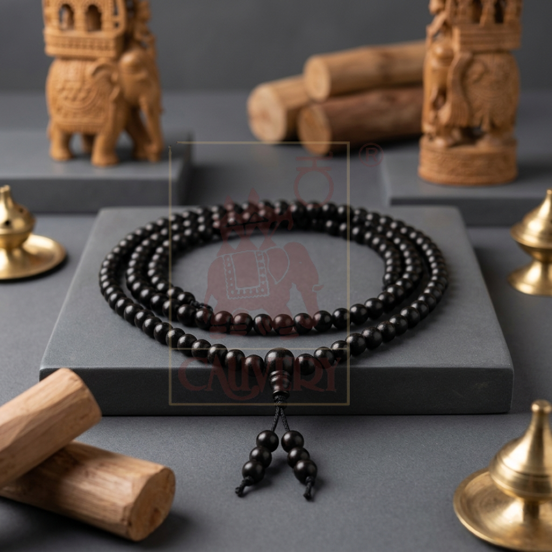 Ebony Japamala (108 Beeds) 6mm