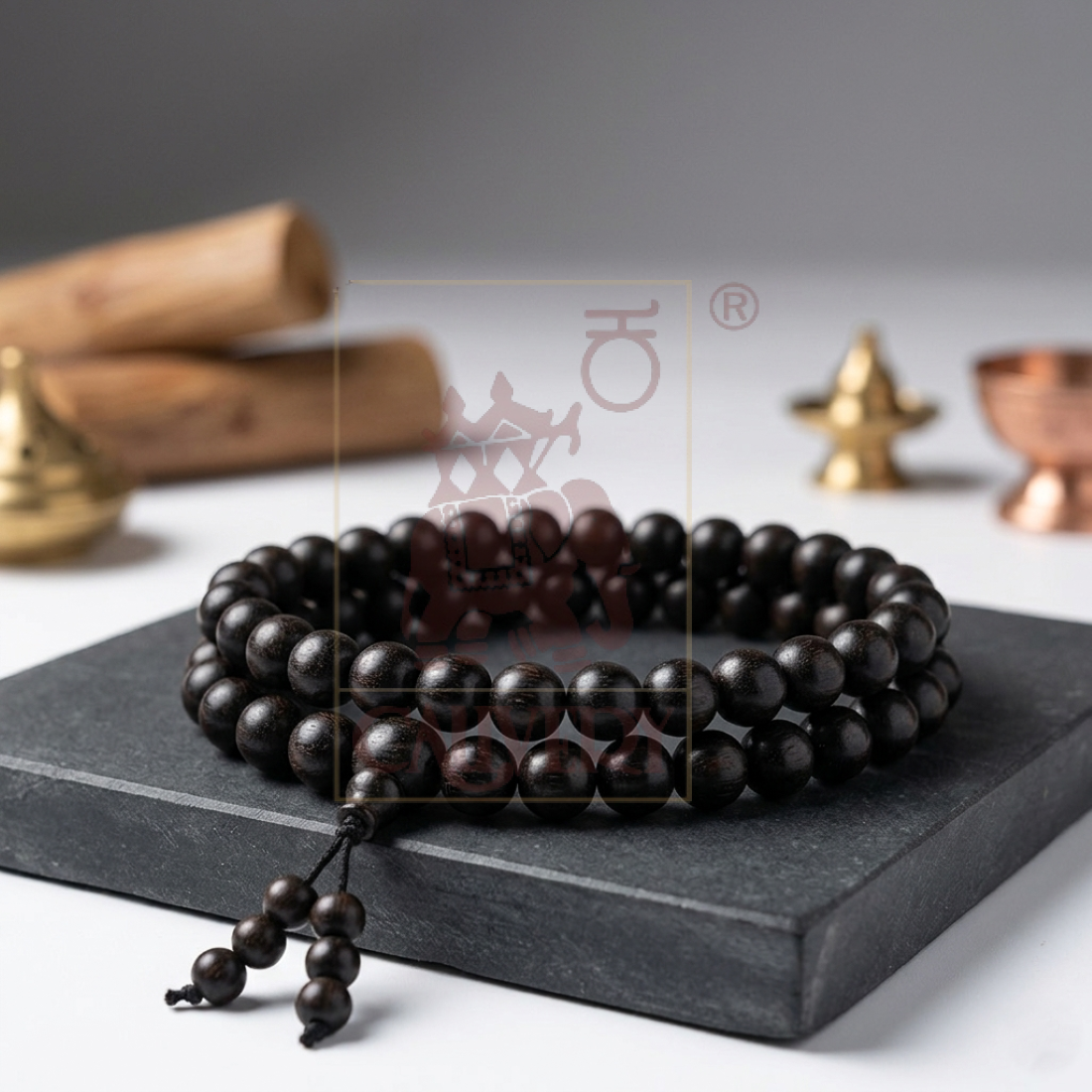Ebony Japamala (108 Beeds) 12mm - 001