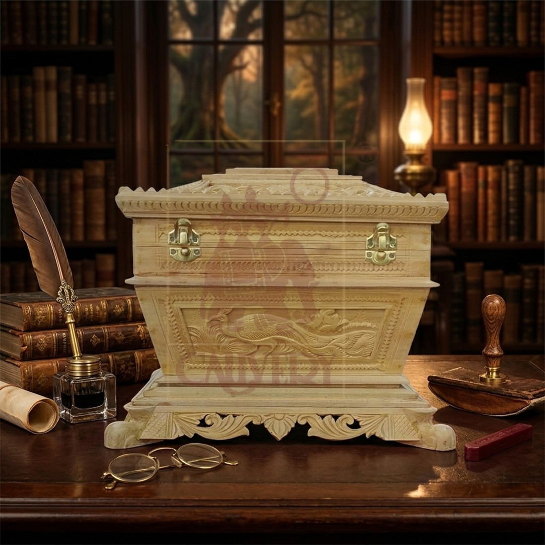 Sandalwood Diamond Shape Box 8" x 8"