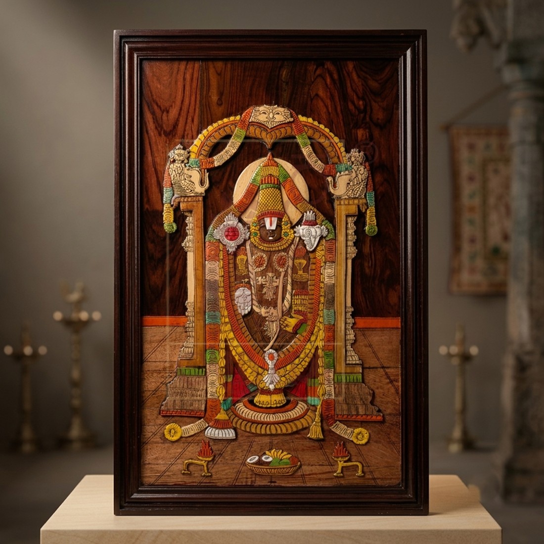 Rosewood Inlay Wall Frame - Balaji 21"x28"